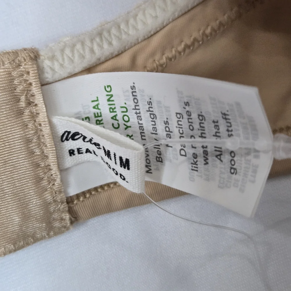 NWT Aerie Tan Lace Trim Bra Size Medium - Picture 6 of 7